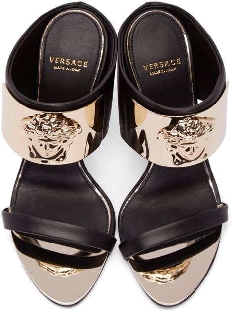 sandali versace medusa|versace medusa detail round heels.